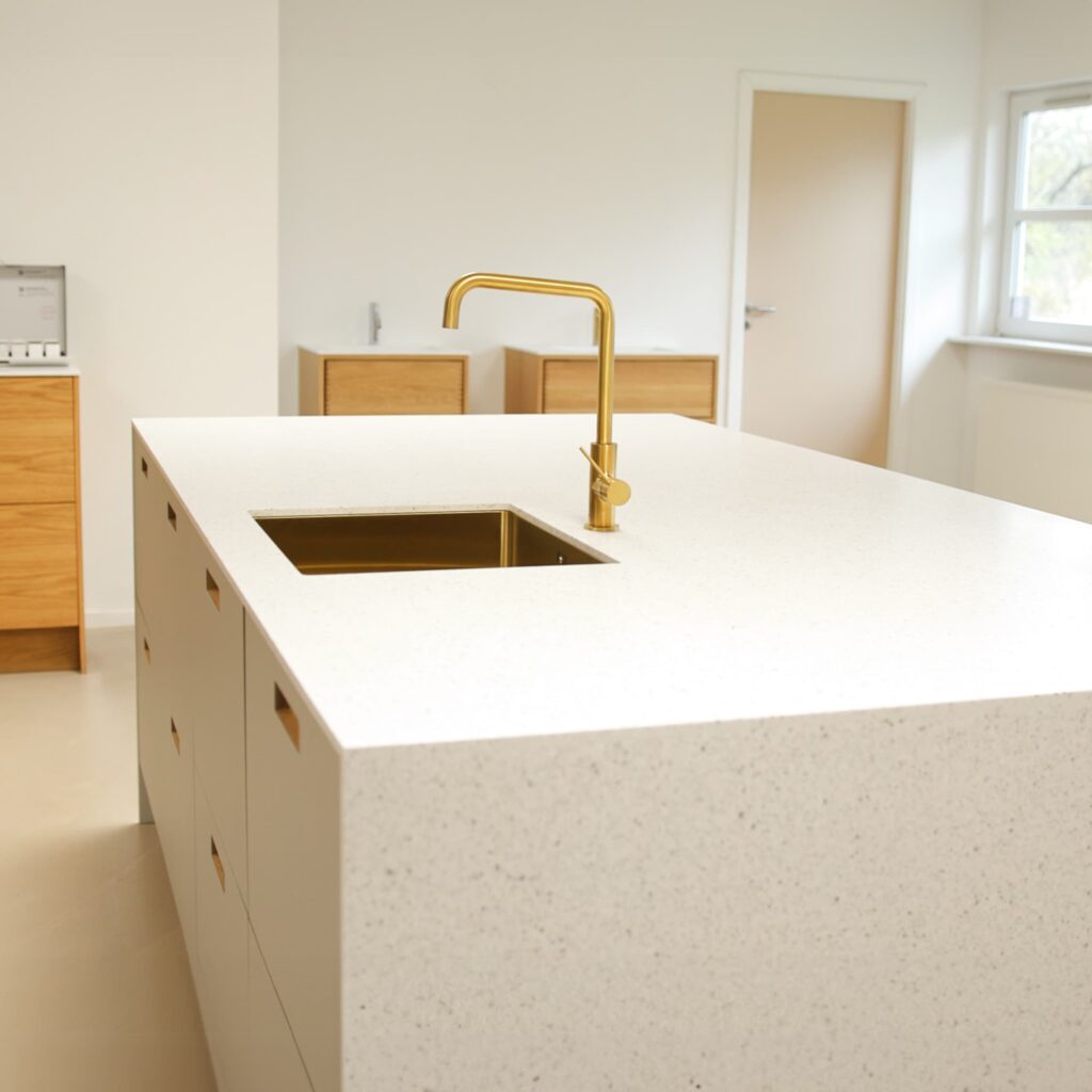 Hvid corian bordplade